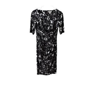 db Drape front Dress in Black & White Size 6